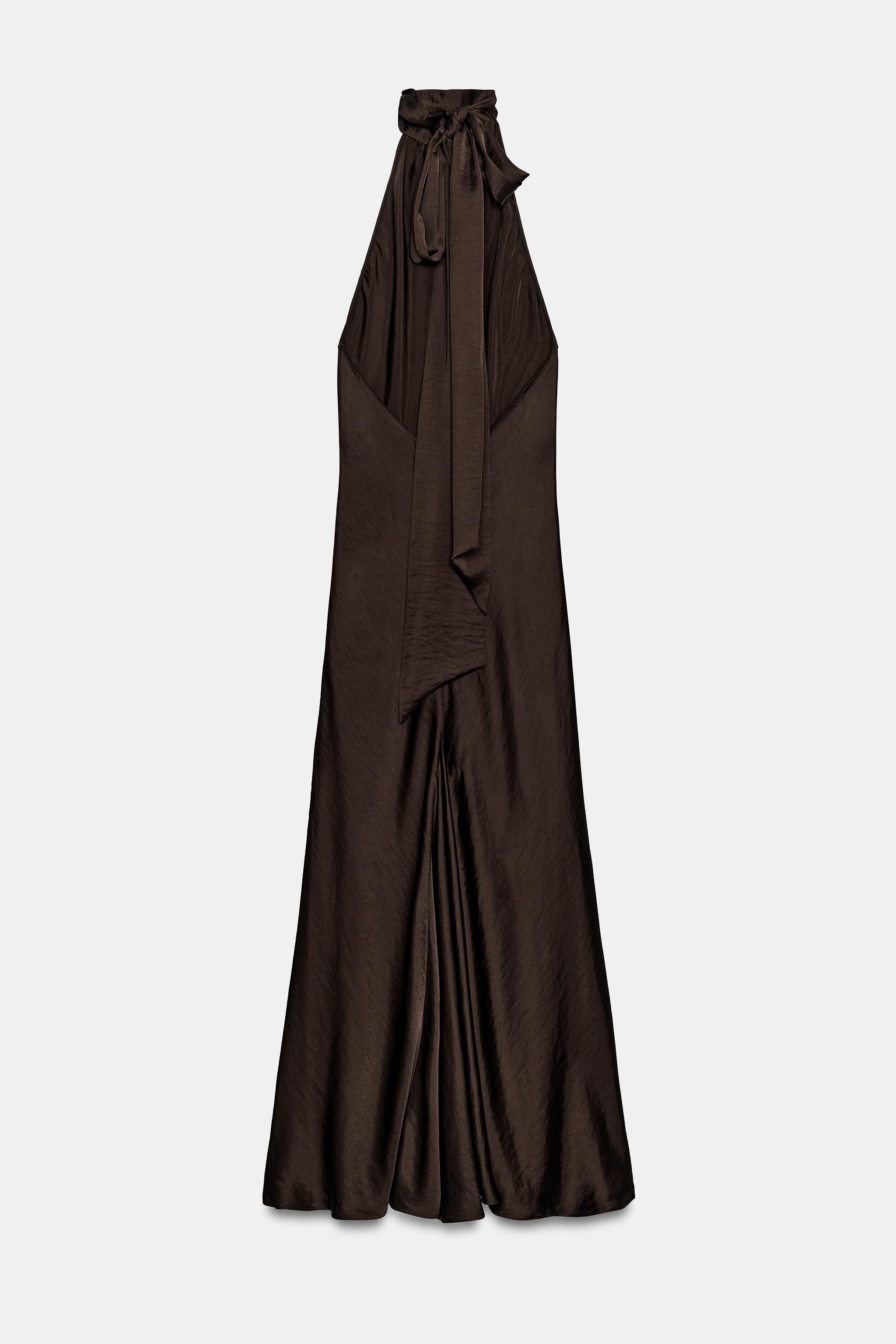 ZW COLLECTION SATIN HALTER DRESS